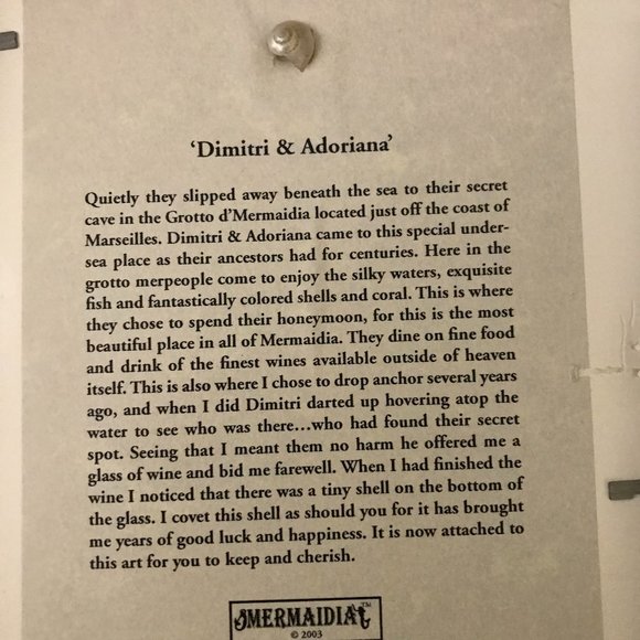 Glenn Tunstull Mermaidia DIMITRI & ADORIANA MERMAIDS Framed ART - Picture 4 of 4